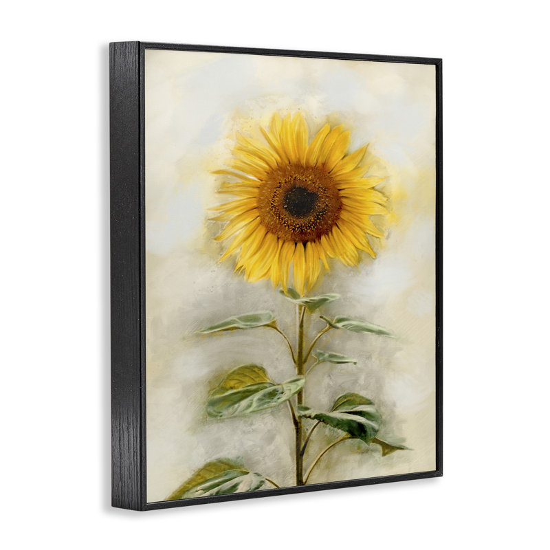 Tournesol d'été, estampe numérique par Ziwei Li, Giclée encadrée noir minuit, H 14 po x l 11 po