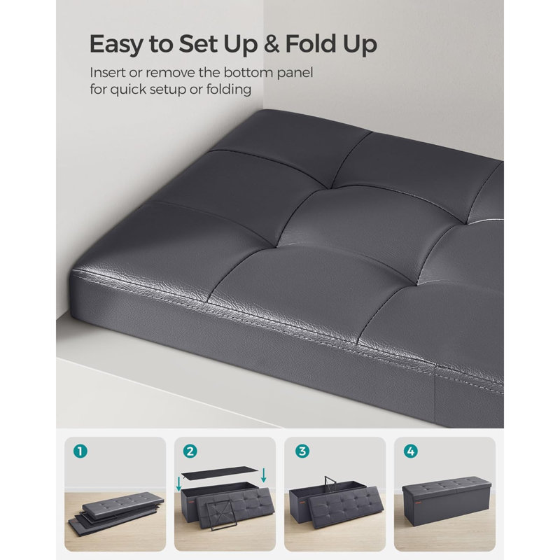 Ensemble banc et chaise avec rangement, Brun