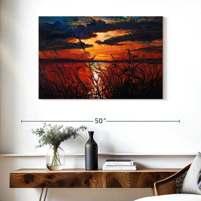 Coucher de soleil foncé Gillard, H 26 po x l 39 po