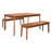 Teterboro 4 - Person Solid Wood Patio Dining Set Umbrella Hole Included Rectangular Table-1042352856