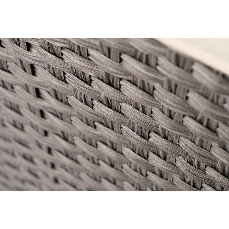 Wicker Laundry Hamper with Handles, Grey