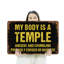 «My Body Is A Temple», panneau en aluminium 18 po x 24 po-119480207-119480208