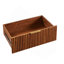Ensemble de 3 tiroirs 2 pièces, commode moderne à vagues 27,6 po, table de chevet, rangement de tiroir en bois