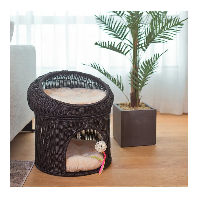 Khaleesi Wool Pet Bed, Black