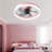 Frauly 19.7 Inch Led Enclosed Low Profile Ceiling Fan With Light-1215559985-1222760579