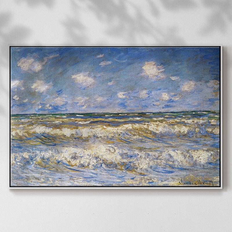 Rough Sea, 1881 sur toile, H 25 po x l 17 po x P 2 po, Toile encadrée flottée blanche