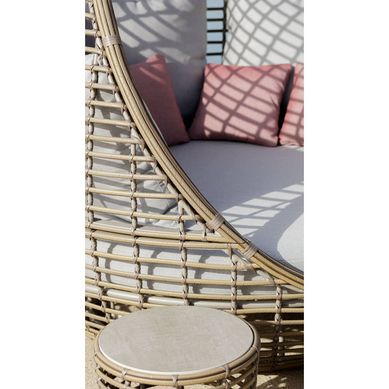 Faber Outdoor 2 - Seat Patio Daybed, Canvas Jockey Red Sunbrella® Canvas