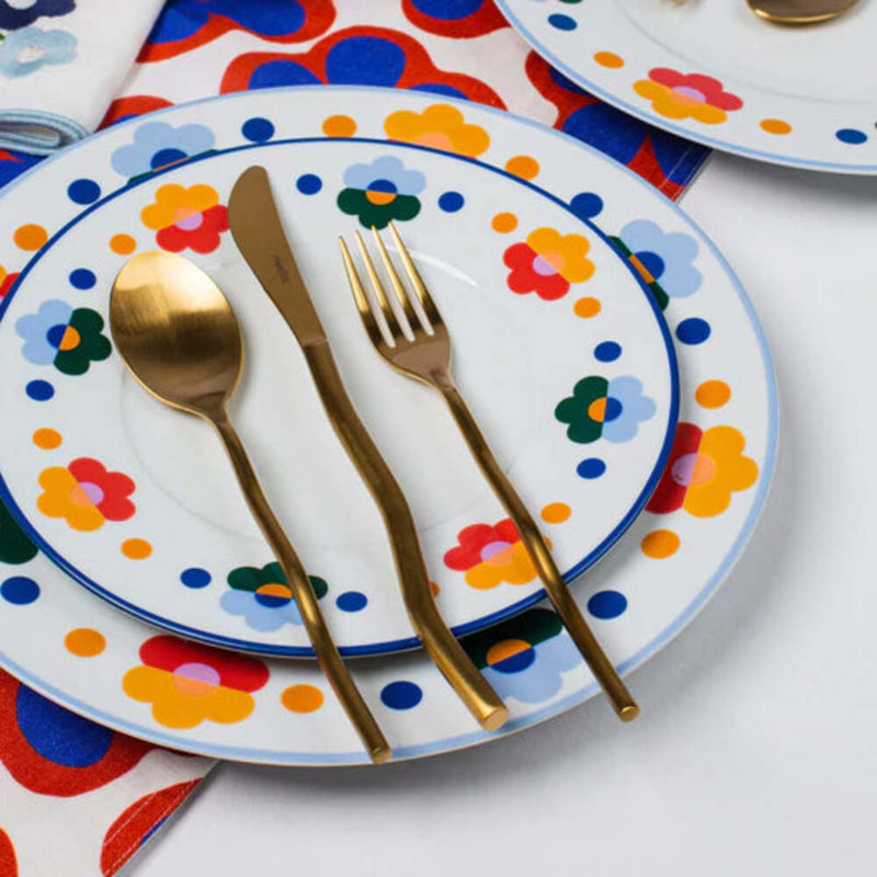 Floral Handmade Porcelain Dinner Plate
