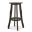 Élégant tabouret de bar en bois gris foncé - zone de détente extérieure exotique de 2 unités
