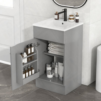Meuble-lavabo avec lavabo et tablette de porte