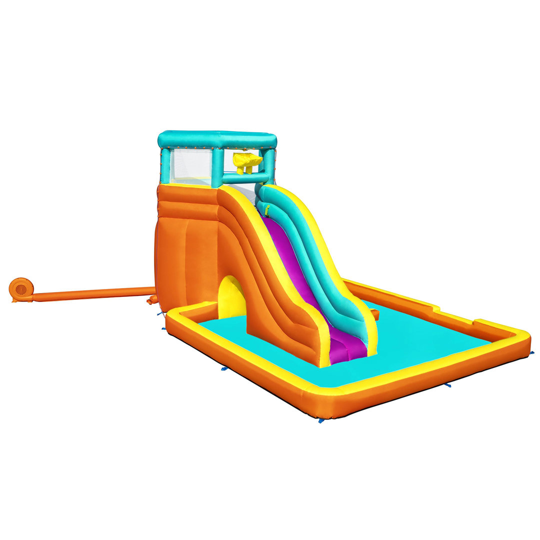 Bestway H2OGO! Tidal Tower Slide Yard Inflatable Mega Water Park w/ Air Blower H2OGO!