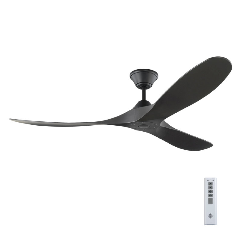 Maverick Coastal 60 - noir minuit avec pales noir minuit de Visual Comfort Fan, Nuit noire