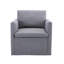 Upholstered Linen Club Chair With Footstool-2054908356