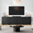 1Pcs Modern Sideboard Buffet Cabinet With Linear Panel Design, Storage Buffet & Entryway Cabinet With Adjustable Shelves，Perfect Storage For Dining Room, Kitchen, And Entryway-1302275080