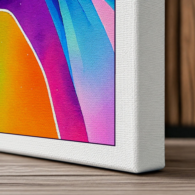 Rainbow Unicorn Dreams Maximalist 1 Piece Wrapped Canvas Wall Art, 30x20 - 76.2 x 50.8 cm, White Border