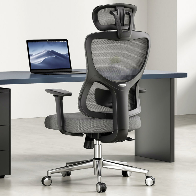Ergonomic Office Chair,Mesh Desk Chair With Adjustable Lumbar Support And Headrest,Comfy Computer Chair With 3D Armrest Recling Swivel Chair For Home, Office, Study Room