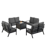 Tiphane Outdoor 6 - Piece Conversation Set
