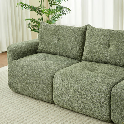 Canapé en chenille pour le salon, grand canapé 3 places moderne de 109 po avec accoudoirs épaissis, dossier rembourré, assise profonde, moelleux, confortable pour le salon, la chambre à coucher, un appartement, un bureau