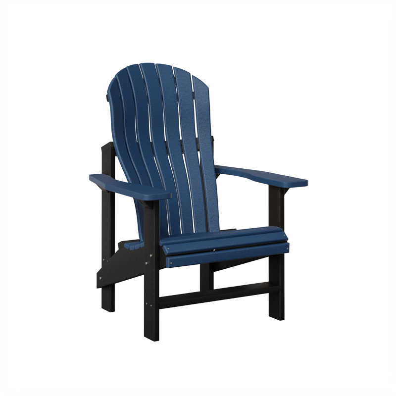 Chaise Adirondack droite Berlin Gardens, Bleu marine et noir