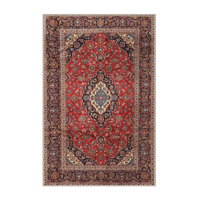Tapis traditionnel rouge / bleu Salt Creek, Rectangle 2 pi x 3 pi