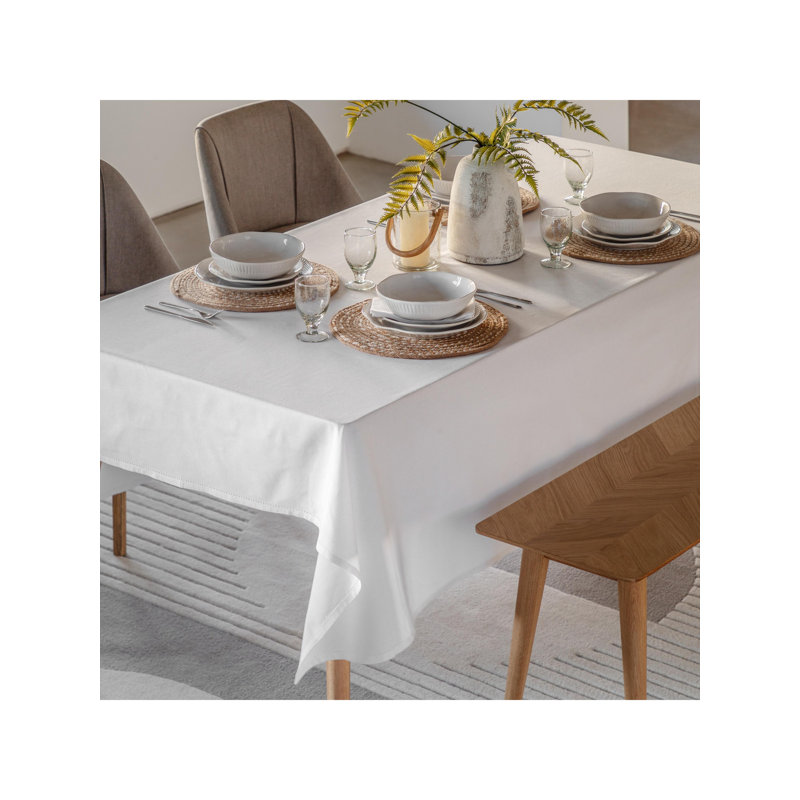 White Classic Tablecloth White, 45cm W x 1cm L