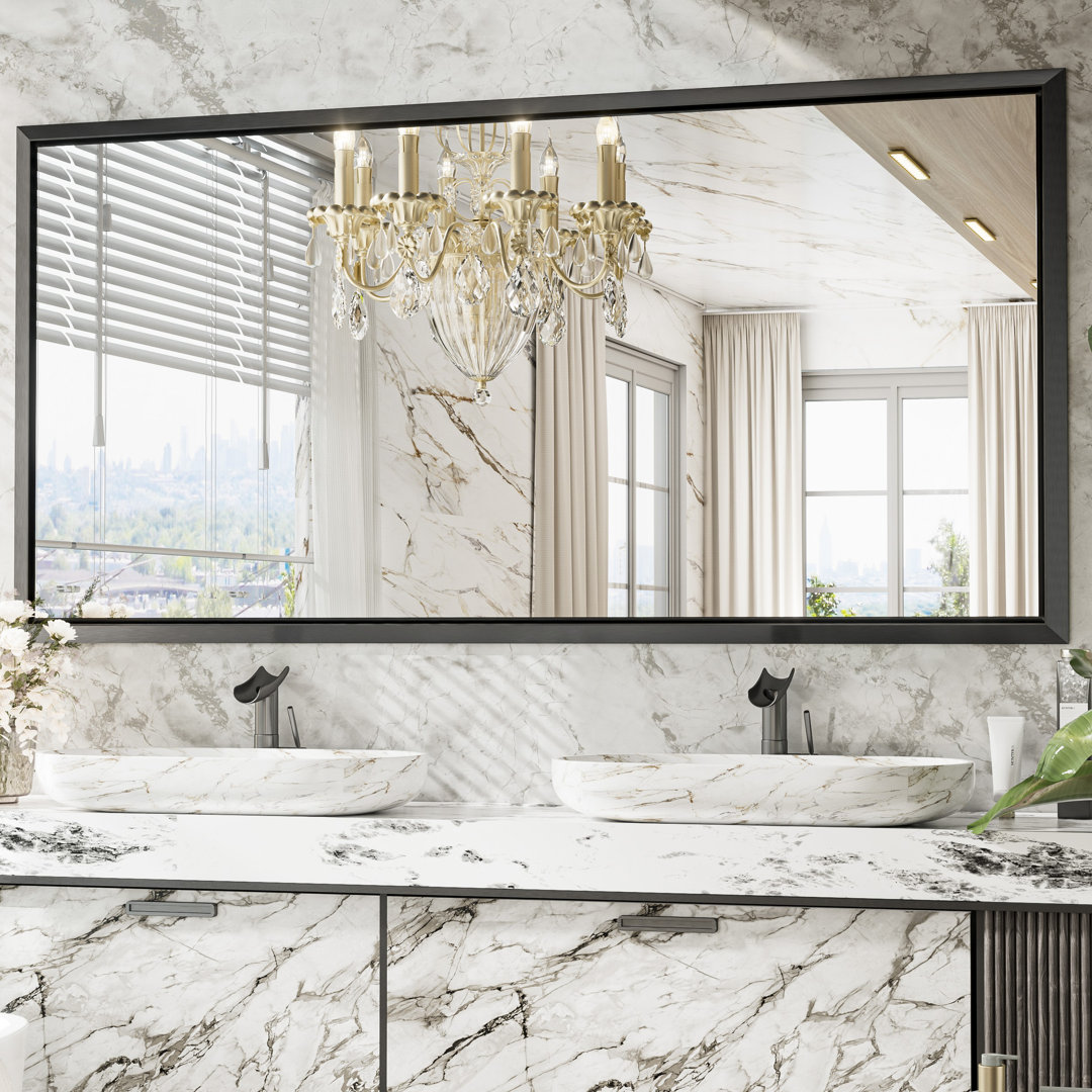 Sweeny Bathroom Vanity Mirror Decorative Wall Mirror Metal Rectangle Accent Mirror Ebern Designs 