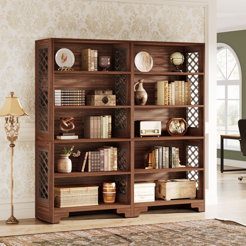 6-Tier Bookcase, Vintage Tall Bookcase