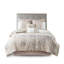 Édredon pour très grand lit 8 pièces - rosé et taupe, rembourrage, taies décoratives, coussins de broderie, édredon lavable à la machine, brodé européen-131205027-131205028