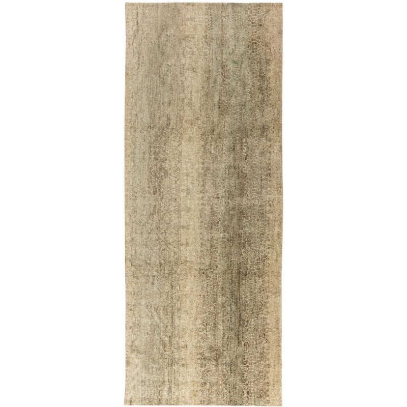 Modern One-of-a-Kind Runner 5'4" X 14' New Age Runner Wool Area Rug in
