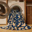 Tapis bleu en treillis lavable à la machine-41783330