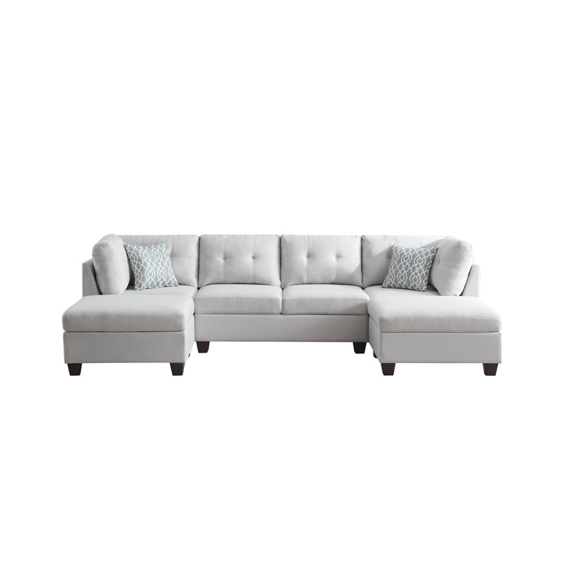 Canapé modulaire rembourré avec deux chaises longues