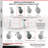 5 Inch Thermoplastic Rubber Caster Set with Roller Bearing and Swivel Lock SCC|SCC-30CS520-TPRRF-BSL-4
