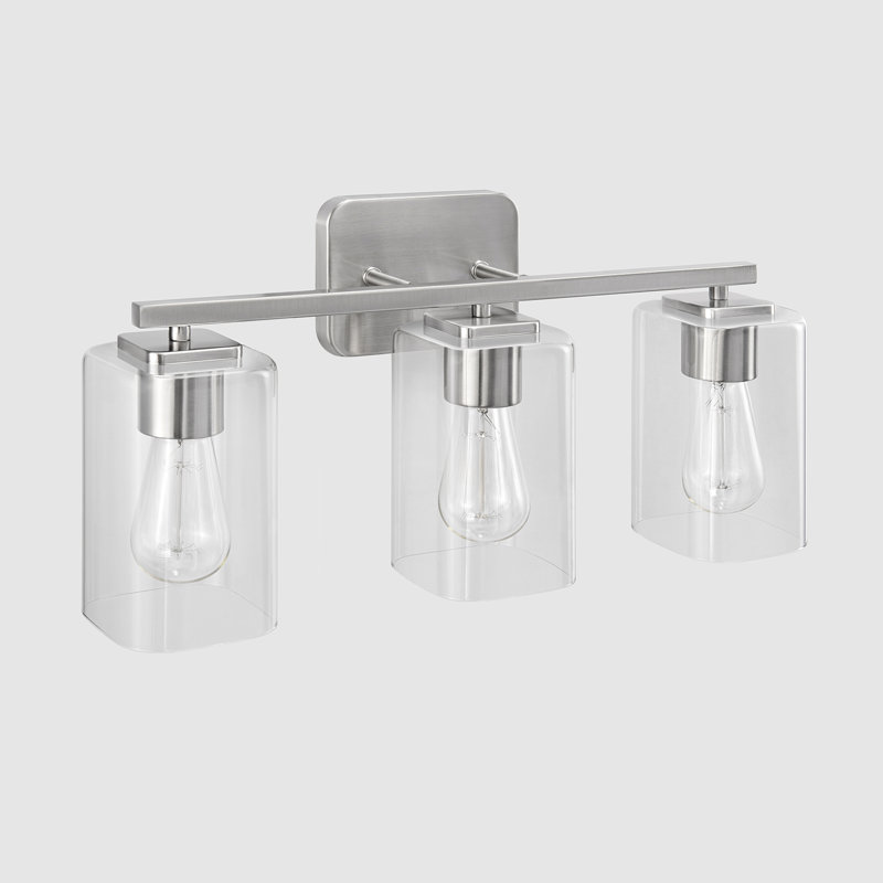 Éclairage pour meuble-lavabo 3 lumières Gualtieri, Nickel brossé