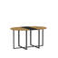 Ensemble de table de salle à manger 7 pièces ovale, plateau en grain de bois fixe et triamine noire avec 6 chaises en similicuir noir, ensemble de table de cuisine moderne pour 6 personnes, idéal pour les petits espaces, appartement, salle à manger-406651340