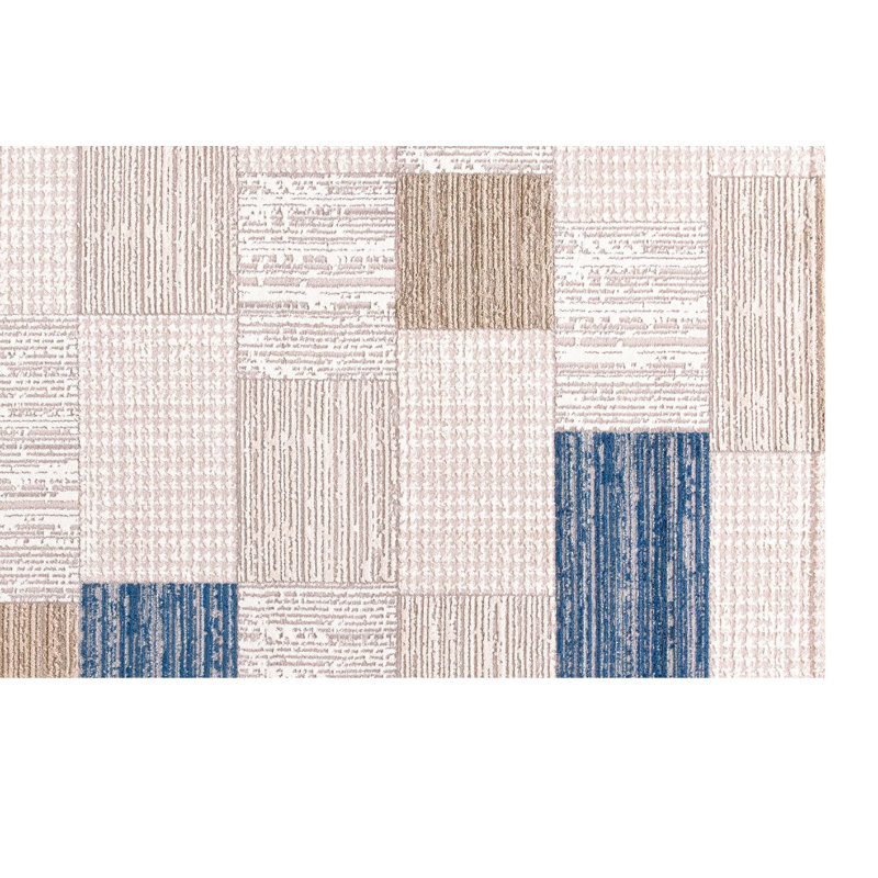 Tapis bleu marine luxueux de 6,6 x 9,5 pi | 100% acrylique, hauteur des poils de 0,4 po | Tissé à la machine avec base en coton / jute | Résistant aux taches, facile à nettoyer, parfait pour le décor du salon et de la chambre à coucher