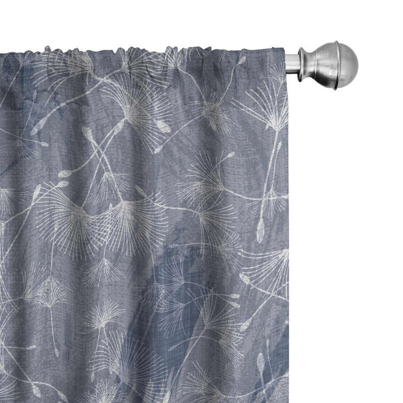 Danion Semi Sheer Curtain Pair, 28" W x 63" L
