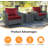24" x 24", Set of 2, Water-Repellent, Fade Resistant, Deep Seat Bottom and Back Cushion for Backyard