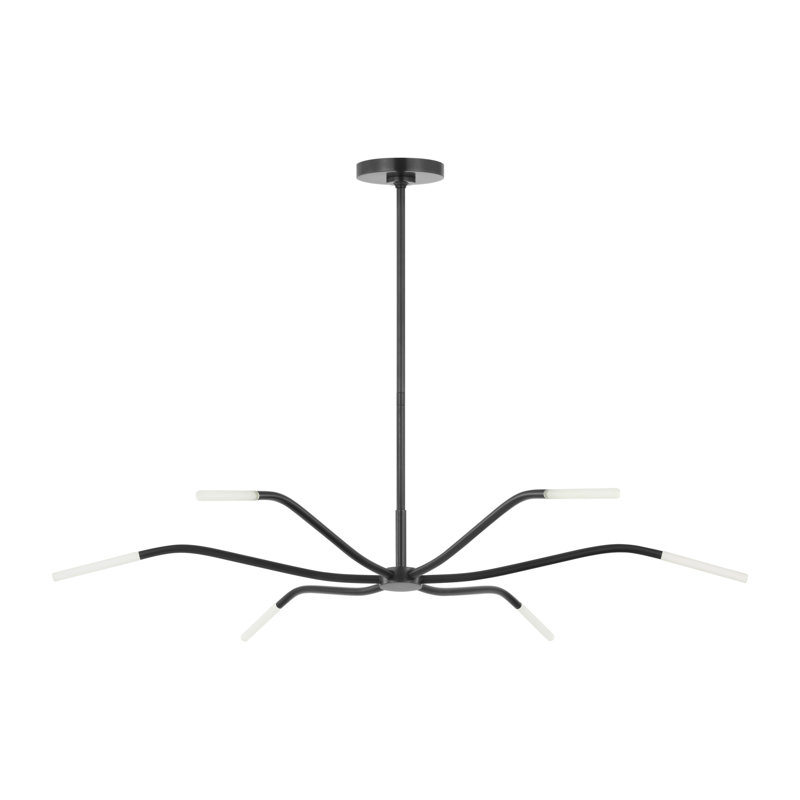 Lajos LED Chandelier, Bronze, 6 Lights, 4.5" H x 38.9" W x 38.9" D