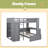Full Size Loft Bed With A Twin Size Stand-Alone Bed, Shelves,Desk-757577193-757577192