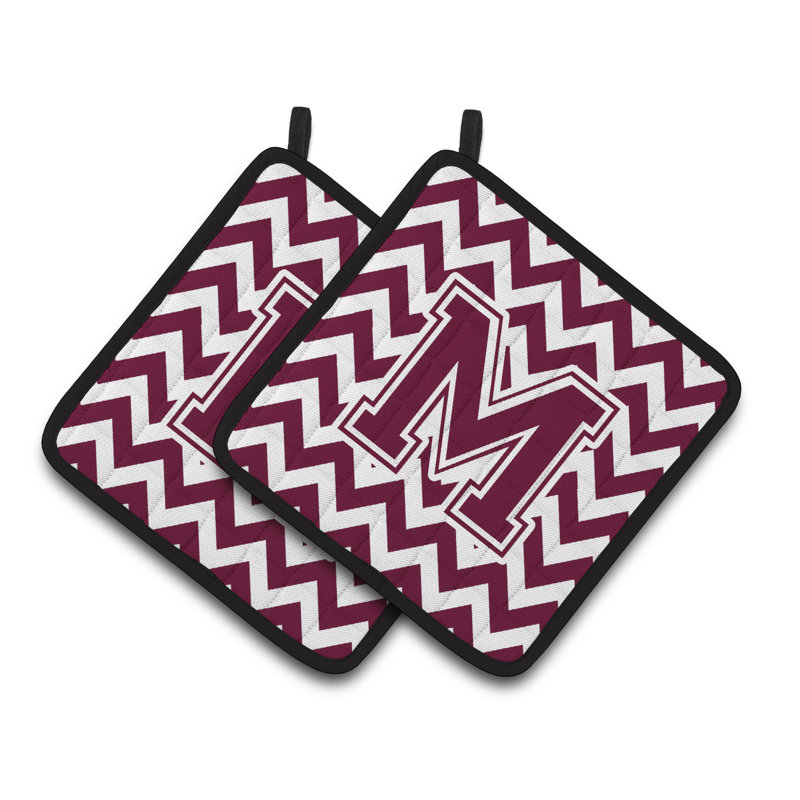 Poignée à chevrons, M, Marron / blanc