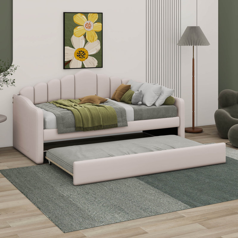 Izzibella Upholstered Daybed, Beige