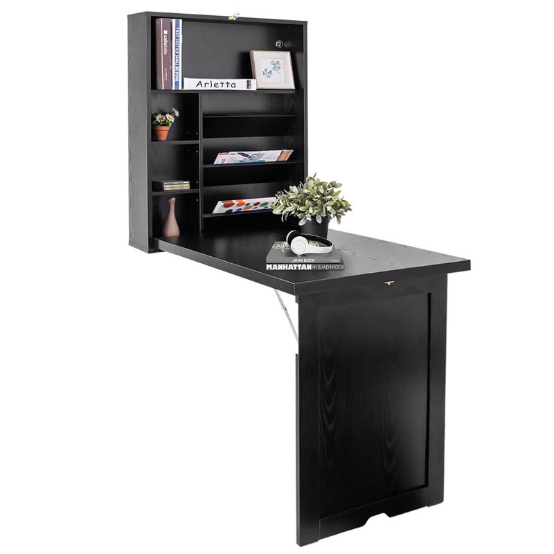 Bureau flottant rectangulaire l 37,5 po Fadak, Noir