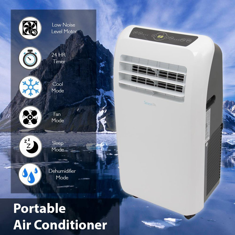 SereneLife 10000 BTU Portable Air Conditioner for 270 Square Feet with
