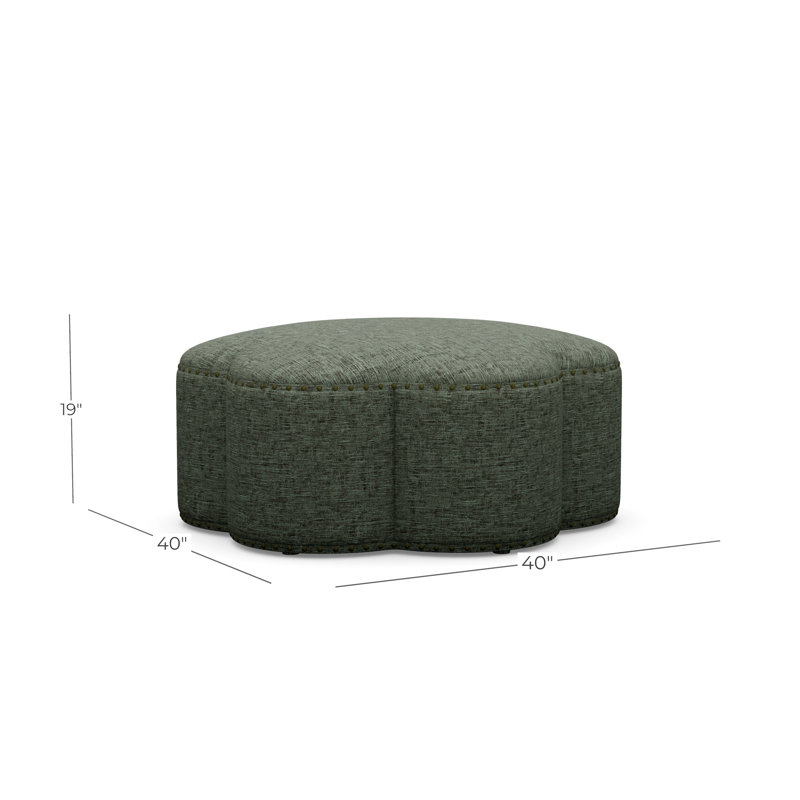 Kate 40" Ottoman, Churchill 351949, Antique Brass