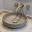 Lotus Handmade Circular Vessel Bathroom Sink-368676140