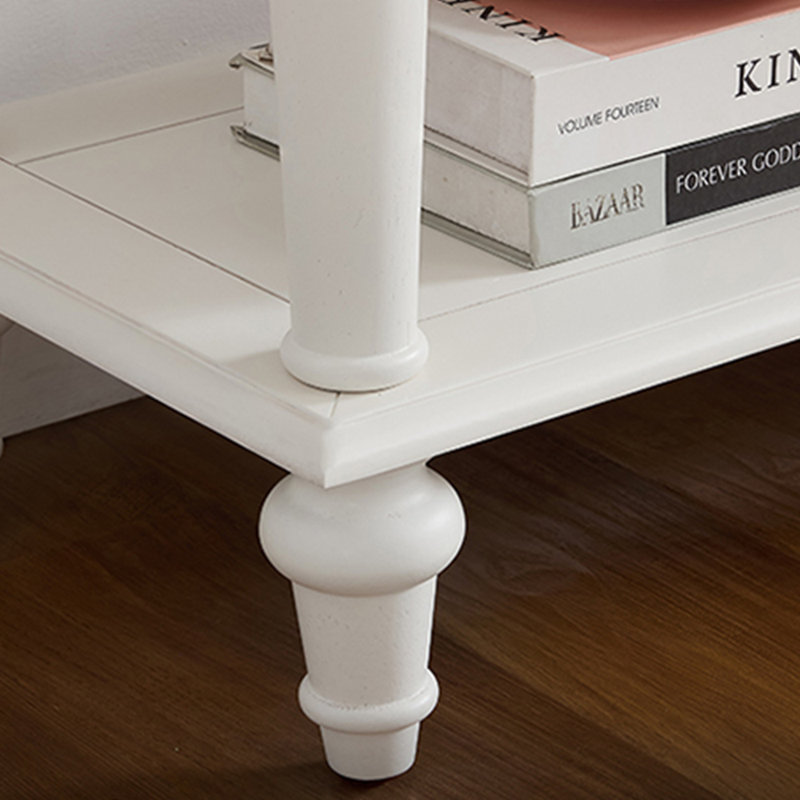 American-style simple console table, 36.2" H x 47.2" W x 15" D, Ivory