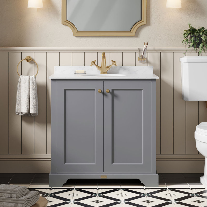 Bayswater Bathroom Vanity, Plummett Grey, 81.7cm W