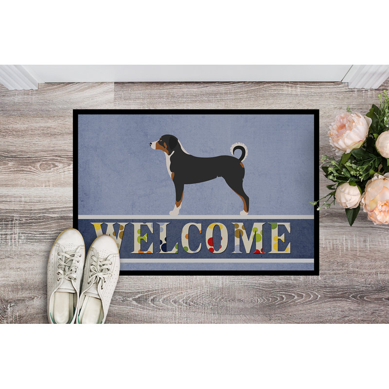 Tapis de porte pour l’extérieur antidérapant appenzell l’appenzell welcome, Rectangle 1 pi 6 po x 2 pi 3 po