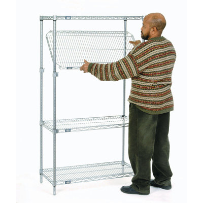 Metal Height -Adjustable Shelving Unit