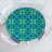 Geometric Fitted Round Tablecloth Dark Seafoam Quartz